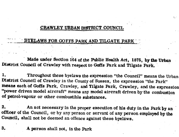 Publishing Crawley Borough Council Byelaws